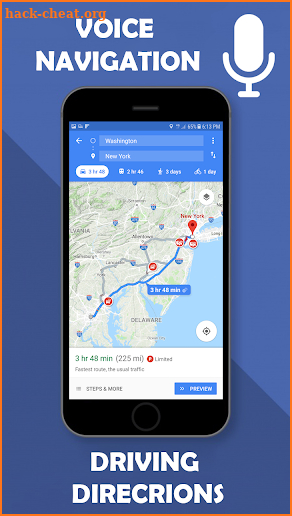 Map & navigation: Voice GPS driving direction screenshot
