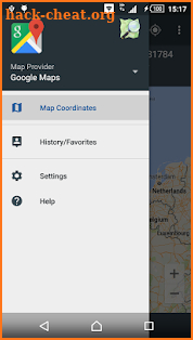 Map Coordinates screenshot