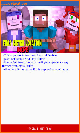Map FNAF Sister Location for Minecraft PE screenshot