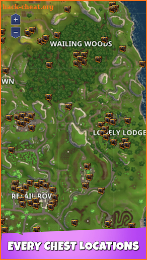 Map For Fortnite. Chests & Challenges screenshot