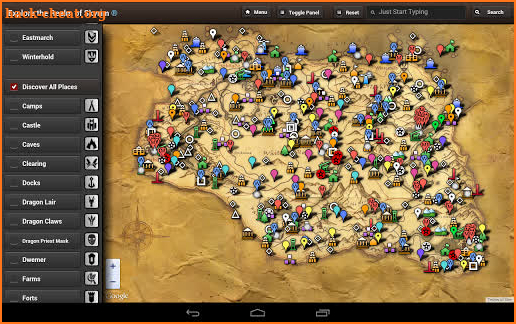 Map for Skyrim HD (USA) screenshot