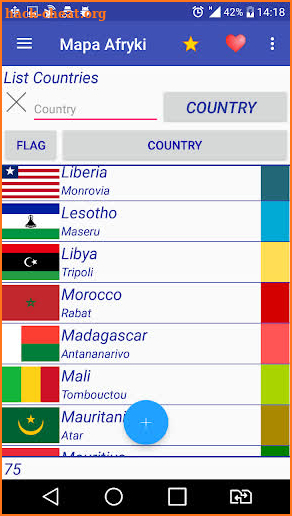 Map of Africa screenshot