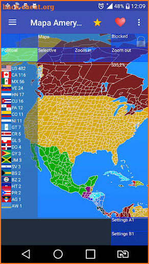 Map of America North Free screenshot