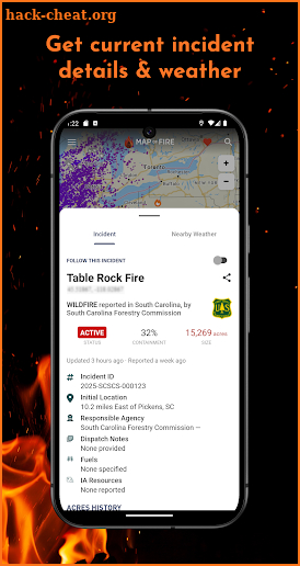 Map of Fire: Wildfire Map screenshot