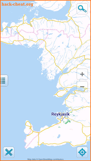 Map of Iceland offline screenshot