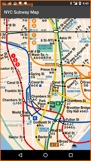 Map of NYC Subway: offline MTA screenshot