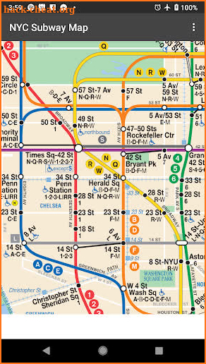Map of NYC Subway: offline MTA – Ad Free! screenshot