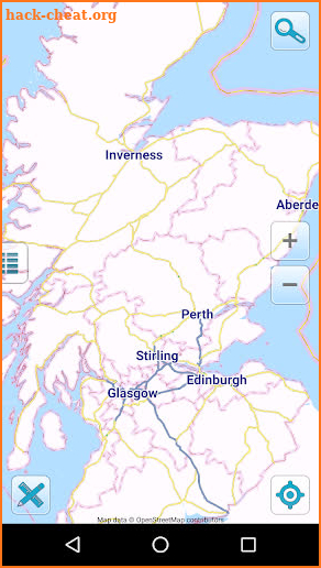 Map of Scotland offline screenshot