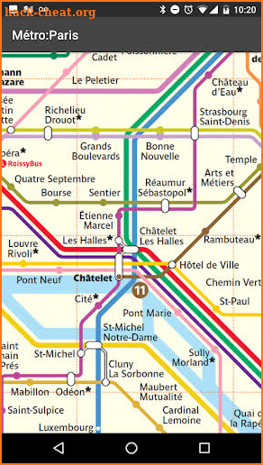 Map of the Paris Metro screenshot