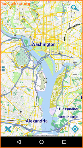 Map of Washington, D.C offline screenshot
