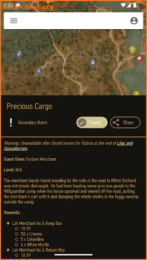 MapGenie: Witcher 3 Map screenshot
