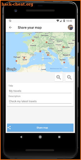 mAppTrav - Track Visited Countries & Cities on map screenshot