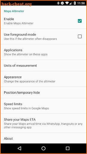 Maps Altimeter screenshot