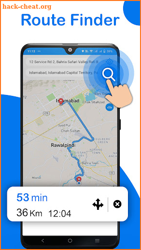 Maps and GPS navigation screenshot