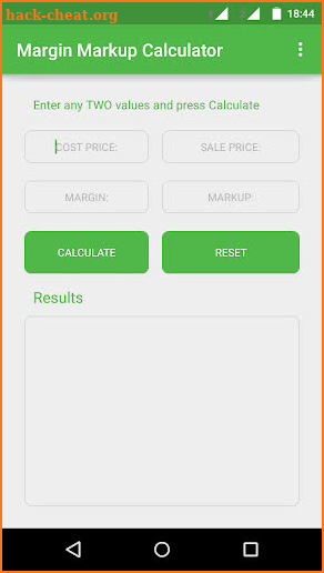 Margin Markup Calculator screenshot