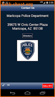 Maricopa Police Department screenshot