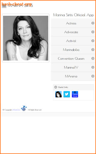 Marina Sirtis Official app screenshot
