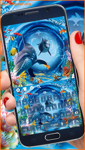 Marine Aquarium Dolphin Keyboard Theme screenshot