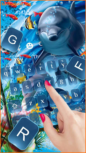 Marine Aquarium Dolphin Keyboard Theme screenshot