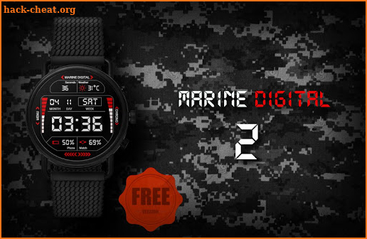 Marine Digital 2 Watch Face & Clock Live Wallpaper screenshot