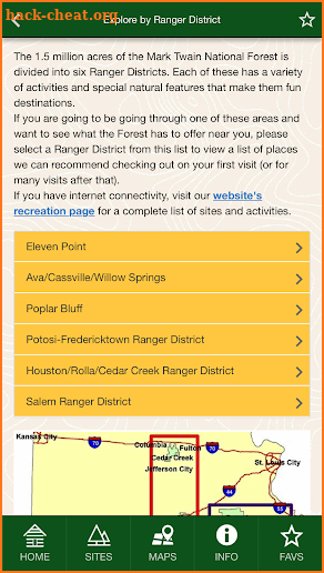 Mark Twain National Forest screenshot