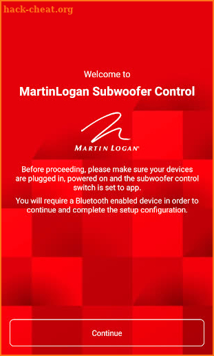 MartinLogan Subwoofer Control screenshot