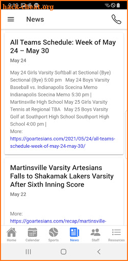 Martinsville High Athletics - Indiana screenshot
