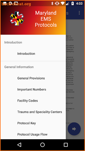 Maryland EMS Protocols 2017 screenshot