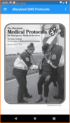 Maryland EMS Protocols 2020 screenshot