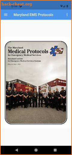 Maryland EMS Protocols 2021 screenshot