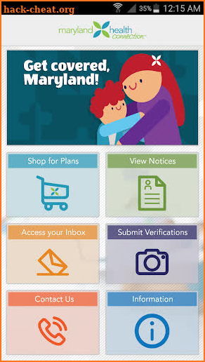 Maryland Health Connection screenshot