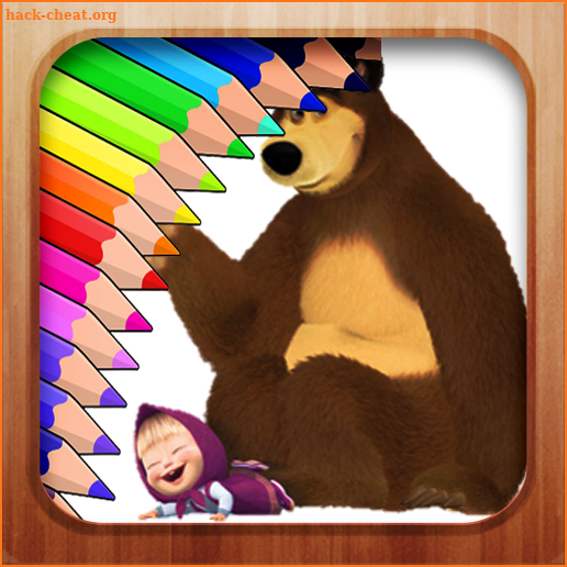 Masha and the Bear Learn coloring book by fans screenshot