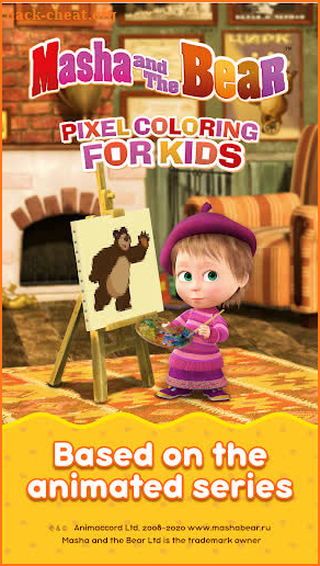Masha and the Bear. Pixel сoloring pages for kids screenshot
