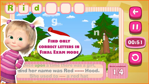 Masha and the Bear: Word Game for Kids screenshot