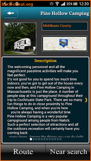 Massachusetts Campgrounds screenshot