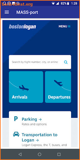 MASSport Logan Airport screenshot