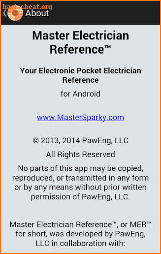 Master Electrician Reference screenshot