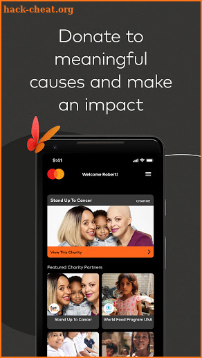 Mastercard Donate screenshot