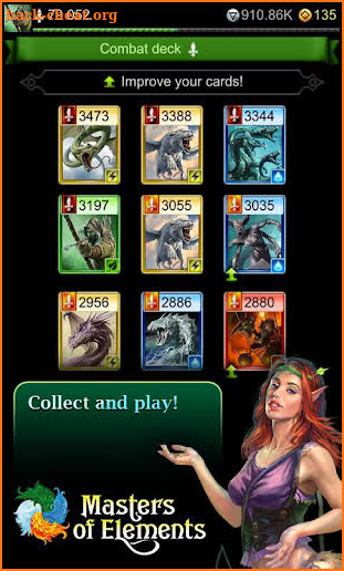 Masters of Elements - collectible card game screenshot