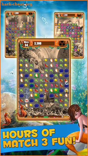 Match 3 Adventure - Mermaid Cove screenshot