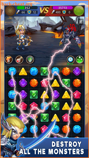 Match 3 Puzzle RPG - War of Hero - Dungeon Battle screenshot