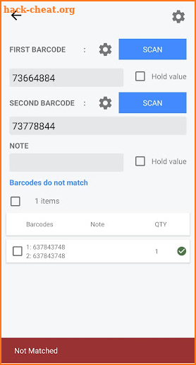 Match Barcode - Barcode comparison tool screenshot