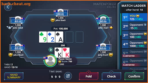 Match Poker Online screenshot