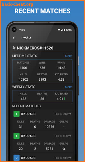 Match Tracker for COD Warzone screenshot