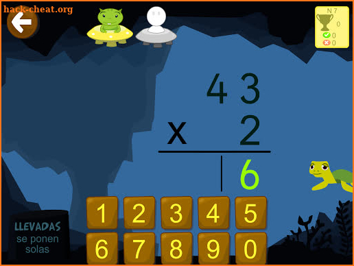 Matemáticas con Grin II 678 multiplicar fracciones screenshot