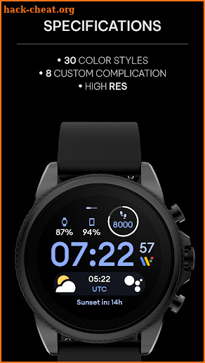 Material 4: Wear OS watch face screenshot