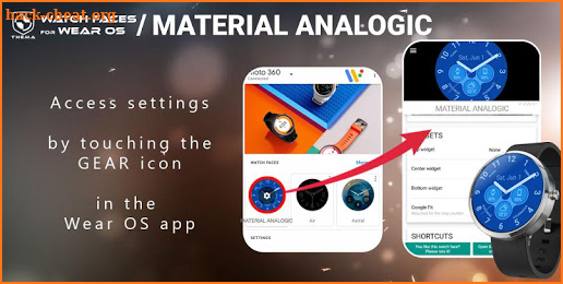 Material Analogic Watch Face screenshot