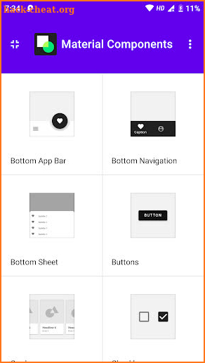 Material Design Components screenshot
