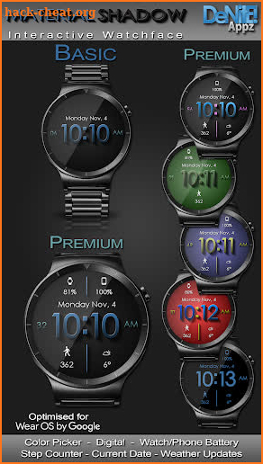 Material Shadow HD WatchFace Widget Live Wallpaper screenshot