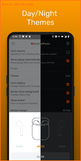 MaterialPods (AirPod battery app) screenshot